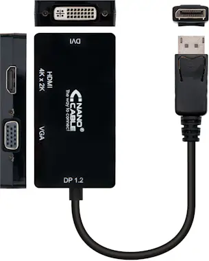 Nanocable Nanocable Conversor Displayport a VGA / HDMI, 3 en Nanocable Nanocable Conversor Displayport a VGA / HDMI, 3 en