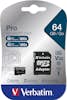 Verbatim Verbatim Pro memoria flash 64 GB MicroSDXC UHS Cla Verbatim Verbatim Pro memoria flash 64 GB MicroSDXC UHS Cla