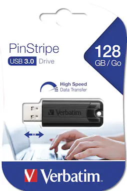 Verbatim Verbatim PinStripe 3.0 - Unidad USB 3.0 de 128GB ? Verbatim Verbatim PinStripe 3.0 - Unidad USB 3.0 de 128GB ?