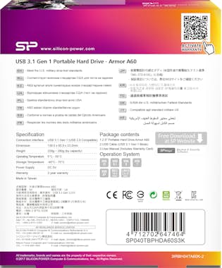 Silicon Power Silicon Power Armor A60 disco duro externo 4000 GB Silicon Power Silicon Power Armor A60 disco duro externo 4000 GB