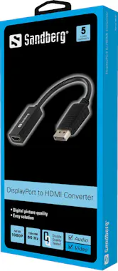 Sandberg Sandberg Adapter DisplayPort>HDMI Sandberg Sandberg Adapter DisplayPort>HDMI