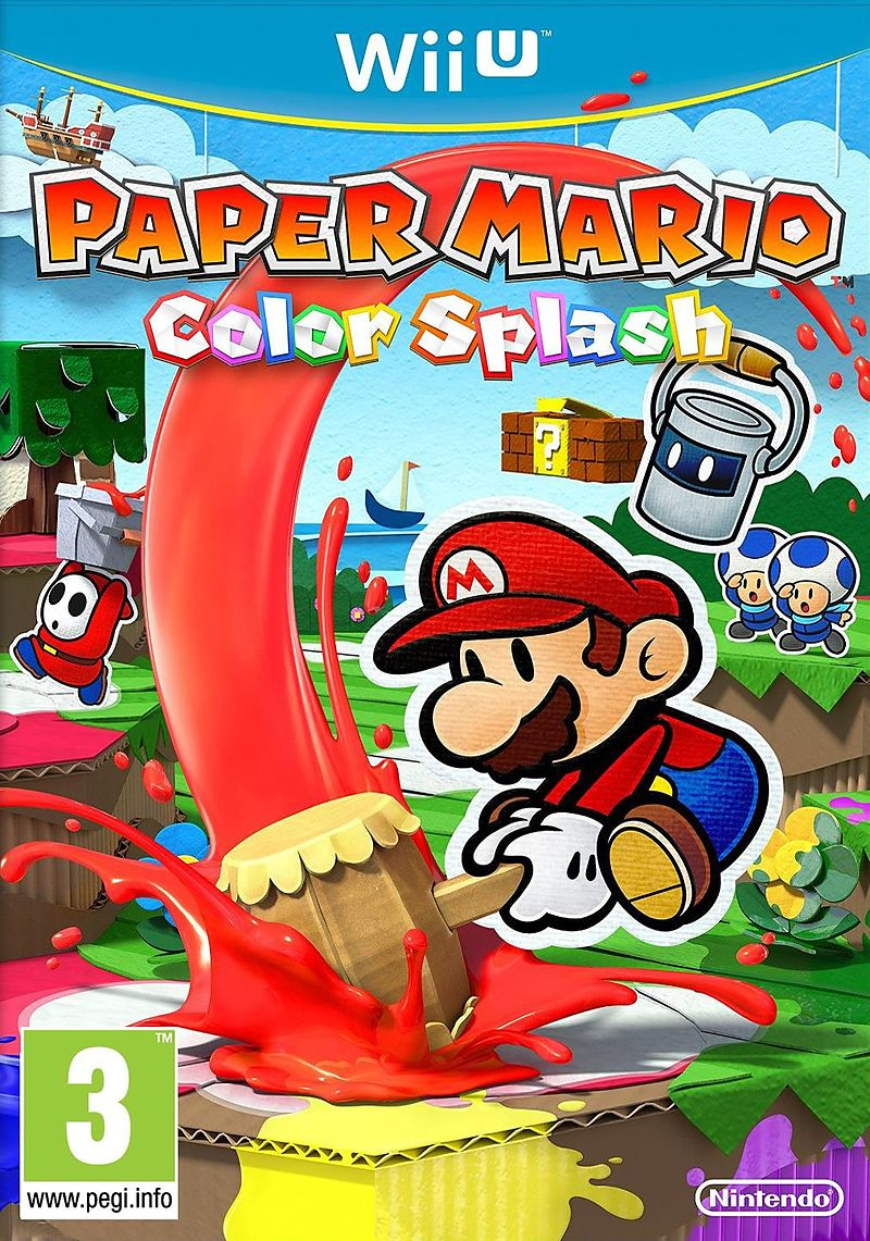 nintendo paper mario color splash basico ingles wii u