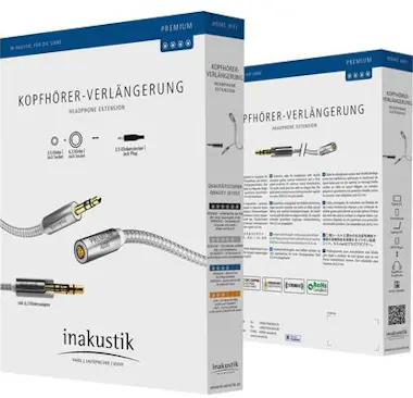 Inakustik Inakustik 00410205 cable de audio 5 m 3,5mm Plata, Inakustik Inakustik 00410205 cable de audio 5 m 3,5mm Plata,