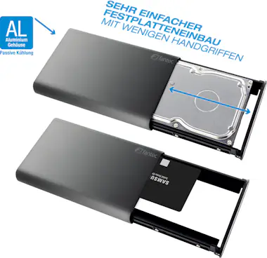Fantec Fantec DB-ALU31 Caja de disco duro (HDD) Negro 3.5 Fantec Fantec DB-ALU31 Caja de disco duro (HDD) Negro 3.5