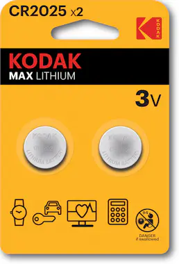 KODAK Kodak CR2025 Batería de un solo uso Litio KODAK Kodak CR2025 Batería de un solo uso Litio