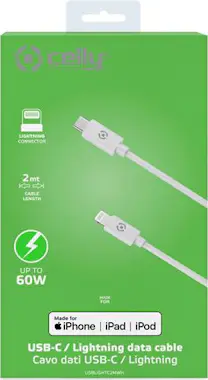 Celly Celly USBLIGHTC2MWH cable de conector Lightning 2 Celly Celly USBLIGHTC2MWH cable de conector Lightning 2