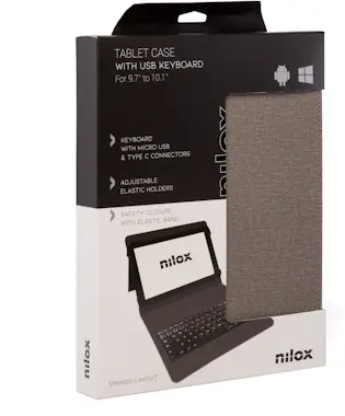 Nilox Nilox FUNDA TECLADO USB DE 9,7"" A 10.5"" MARRÓN Nilox Nilox FUNDA TECLADO USB DE 9,7"" A 10.5"" MARRÓN