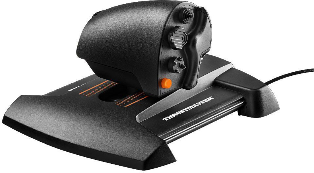 thrustmaster twcs throttle negro naranja usb controlador de movimiento analogicodigital mac pc