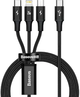 Baseus Baseus Rapid 3-in-1 cable USB 1,5 m USB A USB C.Mi Baseus Baseus Rapid 3-in-1 cable USB 1,5 m USB A USB C.Mi