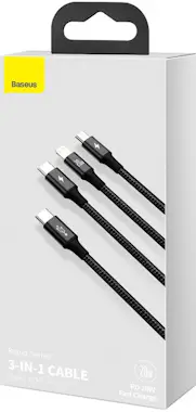 Baseus Baseus Rapid 3-in-1 cable USB 1,5 m USB A USB C.Mi Baseus Baseus Rapid 3-in-1 cable USB 1,5 m USB A USB C.Mi