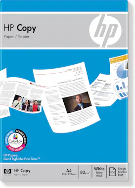 HP HP Papel de copia de 80 g/m² - 500 hojas/A4/210 x HP HP Papel de copia de 80 g/m² - 500 hojas/A4/210 x