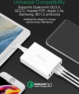 Universal Cargador USB de 60 W y 6 puertos Cargador intelige Universal Cargador USB de 60 W y 6 puertos Cargador intelige