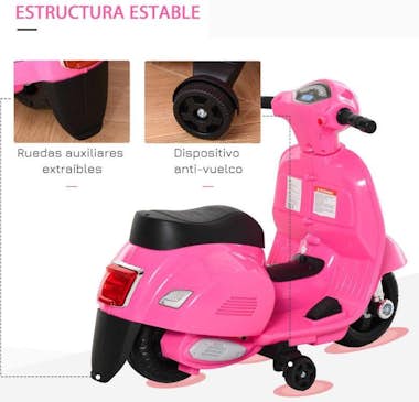 HOMCOM Moto infantil Eléctrica Vespa 52cm alto HOMCOM Moto infantil Eléctrica Vespa 52cm alto