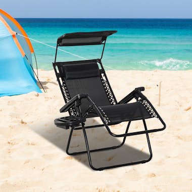 Outsunny Tumbona Plegable Silla de Gravedad Cero Reclinable Outsunny Tumbona Plegable Silla de Gravedad Cero Reclinable