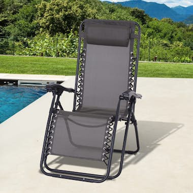 Outsunny ® Tumbona Plegable Jardín Silla Gravedad Cero Sill Outsunny ® Tumbona Plegable Jardín Silla Gravedad Cero Sill