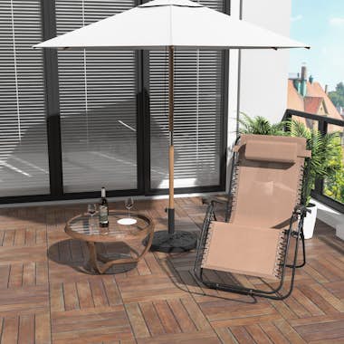 Outsunny Tumbona Plegable de Jardín Silla Gravedad Cero Sil Outsunny Tumbona Plegable de Jardín Silla Gravedad Cero Sil