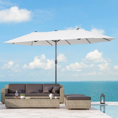 Outsunny Sombrilla Parasol Doble para Jardín 4,6x2,7x2,4 m Outsunny Sombrilla Parasol Doble para Jardín 4,6x2,7x2,4 m