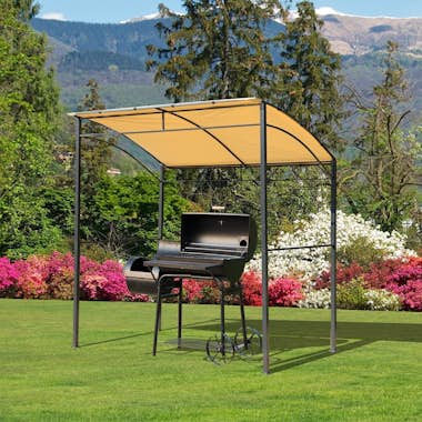 Outsunny Cobertizo Barbacoa Acero Poliester 170 g/m2 215x15 Outsunny Cobertizo Barbacoa Acero Poliester 170 g/m2 215x15