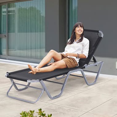 Outsunny Tumbona de Exterior Reclinable de 120grados- 180gr Outsunny Tumbona de Exterior Reclinable de 120grados- 180gr