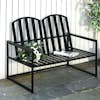 Outsunny Banco de Jardín de 2 Plazas Metal con Respaldo Alt Outsunny Banco de Jardín de 2 Plazas Metal con Respaldo Alt