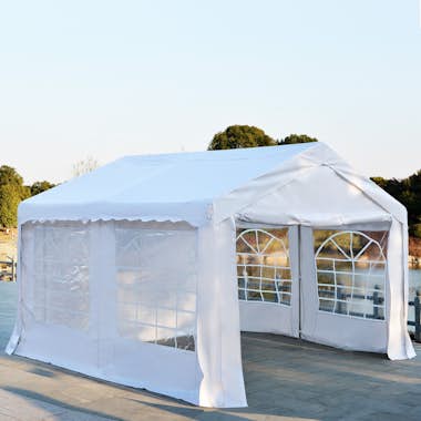 Outsunny Carpa Pabellón de Jardín 400x400x280cm para Cocher Outsunny Carpa Pabellón de Jardín 400x400x280cm para Cocher