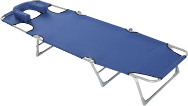Outsunny Tumbona Reclinable y Plegable de Jardín con Orific Outsunny Tumbona Reclinable y Plegable de Jardín con Orific
