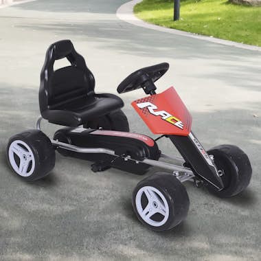 HOMCOM HomCom® Coche de Pedales Go Kart con Asiento Ajust HOMCOM HomCom® Coche de Pedales Go Kart con Asiento Ajust