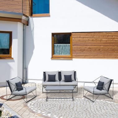 Outsunny Conjunto de Muebles de Jardín 4 Piezas Set de 1 Me Outsunny Conjunto de Muebles de Jardín 4 Piezas Set de 1 Me