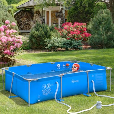 Outsunny Piscina Desmontable Tubular 292x190x75 cm con Depu Outsunny Piscina Desmontable Tubular 292x190x75 cm con Depu