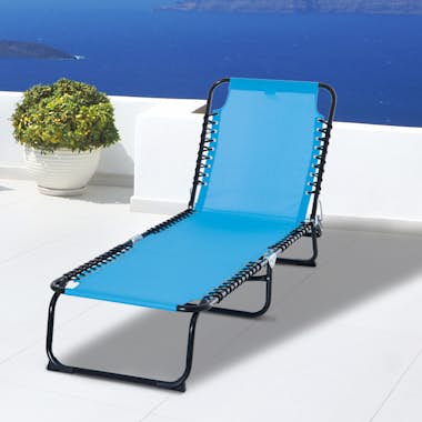 Outsunny Tumbona Plegable y Ajustable de 3 Posiciones Silla Outsunny Tumbona Plegable y Ajustable de 3 Posiciones Silla