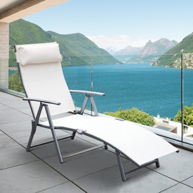 Outsunny ® Tumbona Plegable Respaldo Ajustable a 7 Niveles Outsunny ® Tumbona Plegable Respaldo Ajustable a 7 Niveles