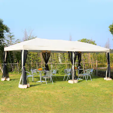 Outsunny Carpa 591x297cm Plegable Gazebo para Jardín Cenado Outsunny Carpa 591x297cm Plegable Gazebo para Jardín Cenado