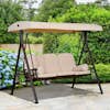 Outsunny Columpio Balancín Jardín 3 Plazas con Techo Bandej Outsunny Columpio Balancín Jardín 3 Plazas con Techo Bandej