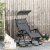 Outsunny Silla Mecedora de Jardín Plegable Tumbona Reclinab Outsunny Silla Mecedora de Jardín Plegable Tumbona Reclinab