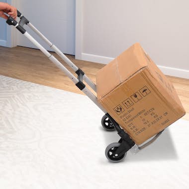 HOMCOM Carro plataforma de Transporte Carretilla Plegable HOMCOM Carro plataforma de Transporte Carretilla Plegable