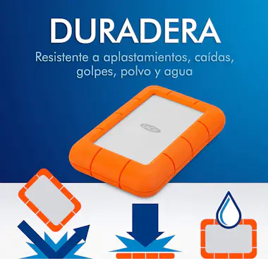 Lacie STJJ5000400 Rugged Mini Disco Duro Externo 5 TB US Lacie STJJ5000400 Rugged Mini Disco Duro Externo 5 TB US