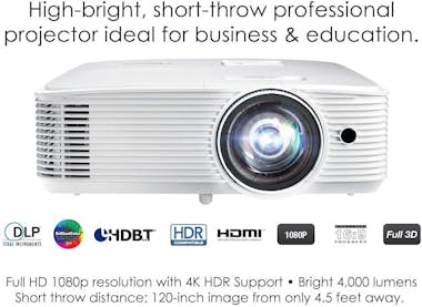 Optoma EH412ST Proyector 4000 Lúmenes ANSI DLP 1080p 3D E Optoma EH412ST Proyector 4000 Lúmenes ANSI DLP 1080p 3D E