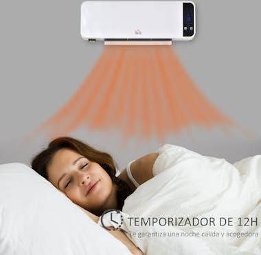 HOMCOM Calefactor Cerámico de Pared 1000/2000W con Mando HOMCOM Calefactor Cerámico de Pared 1000/2000W con Mando