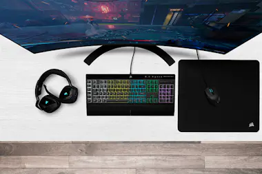 Corsair Corsair K55 RGB PRO teclado USB QWERTY Español Neg Corsair Corsair K55 RGB PRO teclado USB QWERTY Español Neg