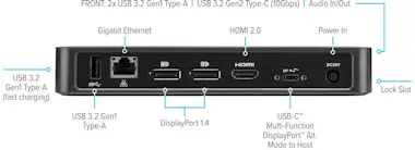 Targus Targus DOCK430EUZ base para portátil y replicador Targus Targus DOCK430EUZ base para portátil y replicador