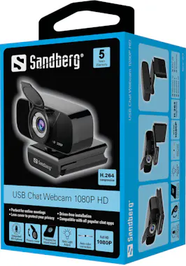 Sandberg Sandberg 134-15 cámara web 2 MP 1920 x 1080 Pixele Sandberg Sandberg 134-15 cámara web 2 MP 1920 x 1080 Pixele