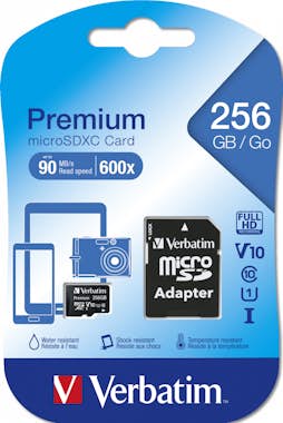 Verbatim Verbatim Premium U1 memoria flash 256 GB MicroSDXC Verbatim Verbatim Premium U1 memoria flash 256 GB MicroSDXC