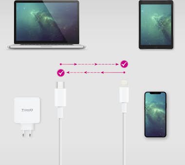 Tooq TooQ 10.10.0601 cable de conector Lightning 1 m Bl Tooq TooQ 10.10.0601 cable de conector Lightning 1 m Bl