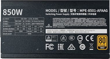 Cooler Master Cooler Master MWE Gold 850 - V2 Full Modular unida Cooler Master Cooler Master MWE Gold 850 - V2 Full Modular unida