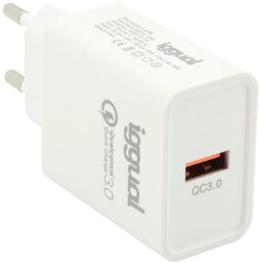 iggual iggual Cargador 1xUSB carga rápida QC3.0 18W iggual iggual Cargador 1xUSB carga rápida QC3.0 18W
