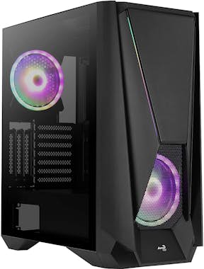 Aerocool VISORBK Caja PC Cristal Templado Rejilla 2 x Venti Aerocool VISORBK Caja PC Cristal Templado Rejilla 2 x Venti