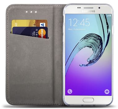 Moozy Funda para Samsung J3 2016, Azul Oscura - Flip Cov Moozy Funda para Samsung J3 2016, Azul Oscura - Flip Cov