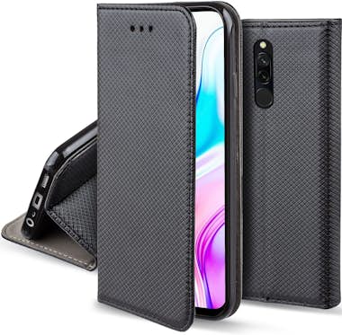 Moozy Funda para Xiaomi Redmi 8, Negra - Flip Cover Smar Moozy Funda para Xiaomi Redmi 8, Negra - Flip Cover Smar