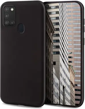 Moozy Lifestyle. Funda para Samsung A21s, Negra - Cover Moozy Lifestyle. Funda para Samsung A21s, Negra - Cover