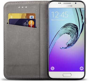 Moozy Funda para Samsung J3 2016, Negra - Flip Cover Sma Moozy Funda para Samsung J3 2016, Negra - Flip Cover Sma